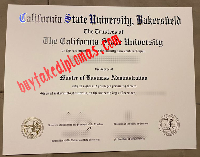 Fake California State University Bakersfield Degree