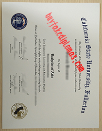 Fake California State University Fullerton diploma