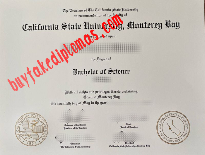 Fake California State University Monterey Bay Degree