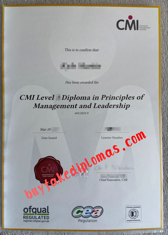 Fake Chartered Management Institute diploma