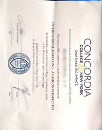Fake Concordia College-New York Diploma