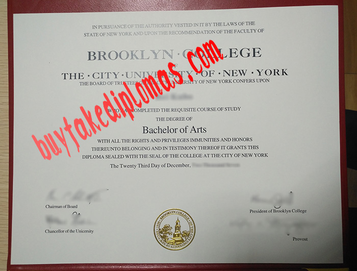 Brooklyn College City University of New fake York diploma