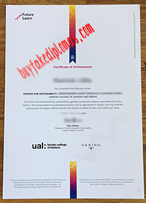 London College of Fashion fake certificate