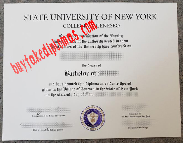 State University of New York at Geneseo fake degree