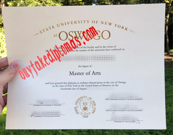 State University of New York at Oswego fake diploma