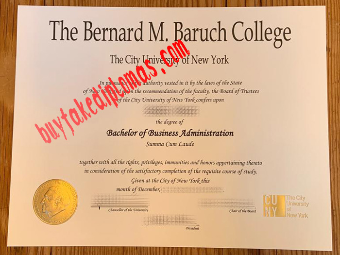 Bernard M.Baruch College-CUNY fake degree