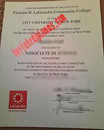 CUNY LaGuardia Community College fake degree