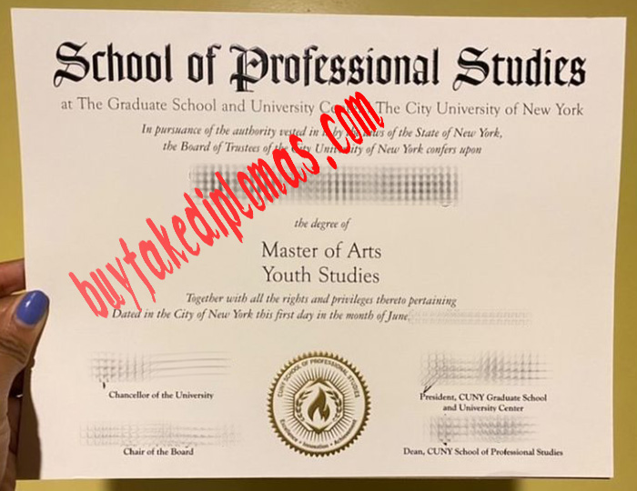 CUNY School of profssional Studies fake degree