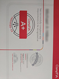 CompTia A+ fake certificate