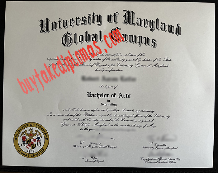 University of Maryland Global Campus fake degree