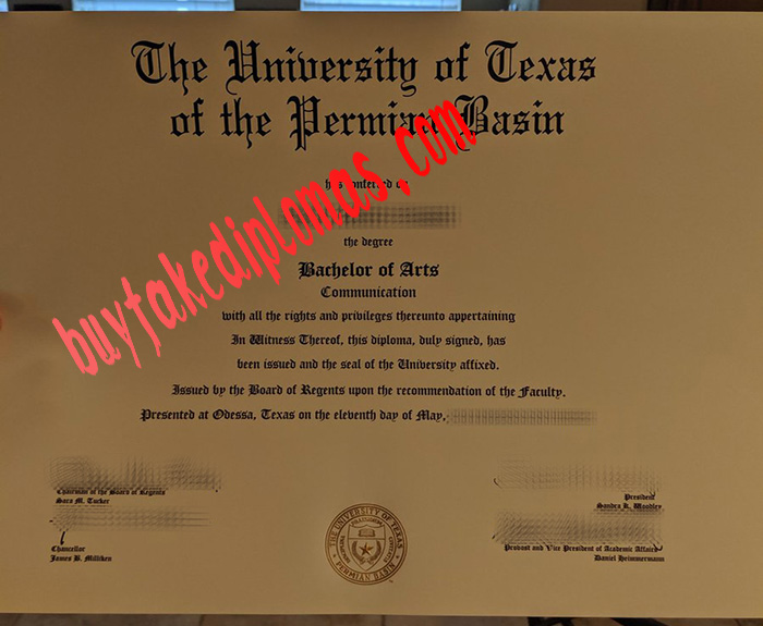 University of Texas Permian Basin fake diploma