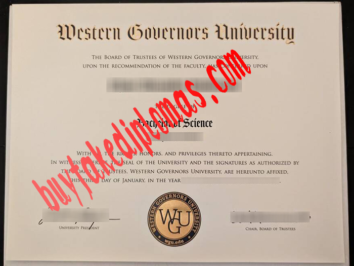 Western Governors University fake diploma