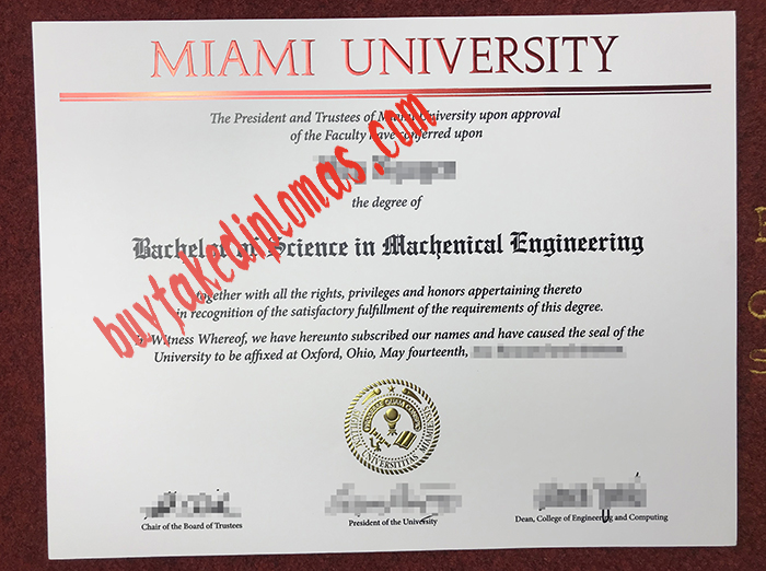 Miami University fake diploma