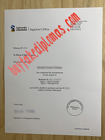 University of Manitoba fake certificate