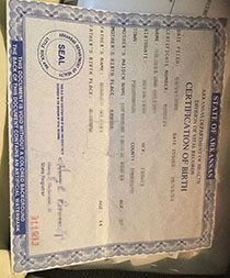 fake Arkansas birth certificate