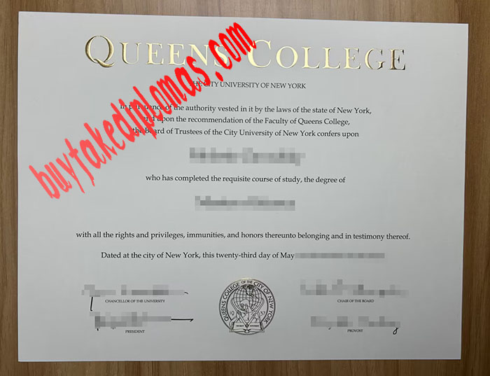 Queens College fake diploma