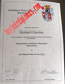 Canterbury Christ Church University PGCE fake certificate