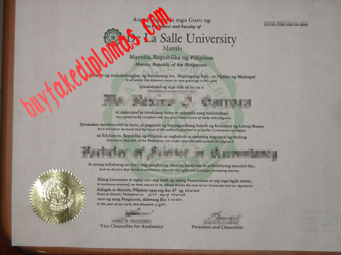 De La Salle University fake diploma