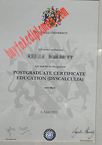 fake Edge Hill University PGCE Certificate