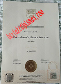 fake Leeds Beskett University PGCE certificate