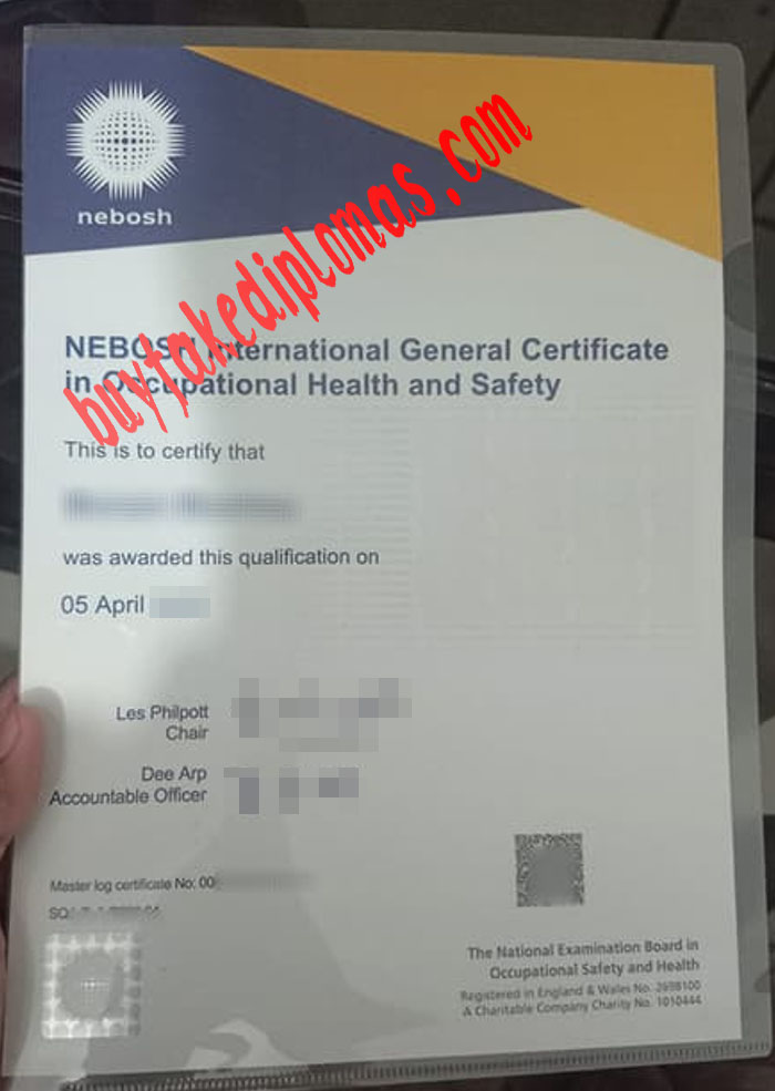 Nebosh International fake diploma