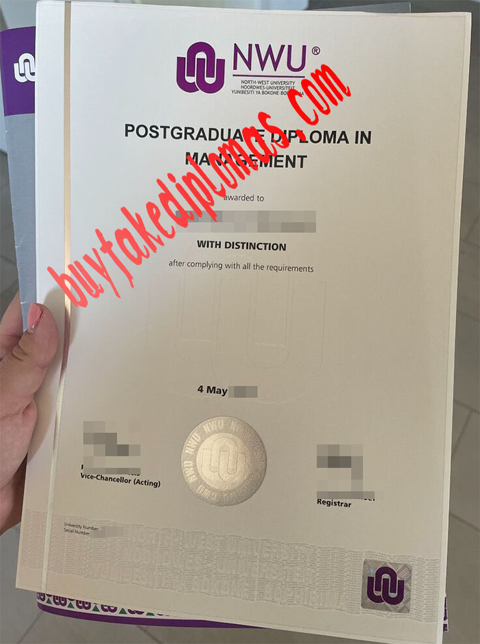 North-West University PGDIP fake certificate