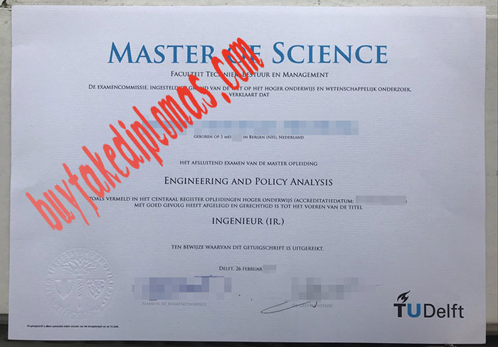 Technische Universiteit Delft fake diploma