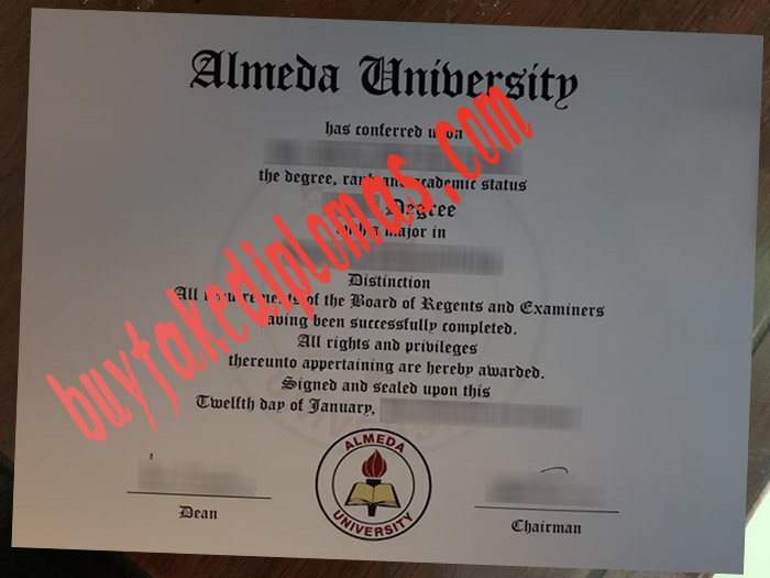 Almeda University fake diploma