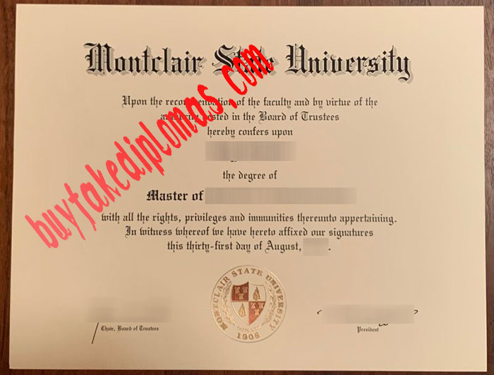 Montclair State University fake diploma