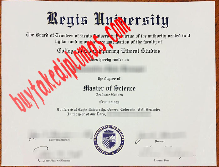 Regis University fake diploma